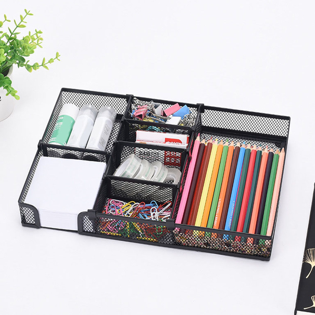 Drawer Organizer Tray - Office Storage Tray Metal Desk Organizer