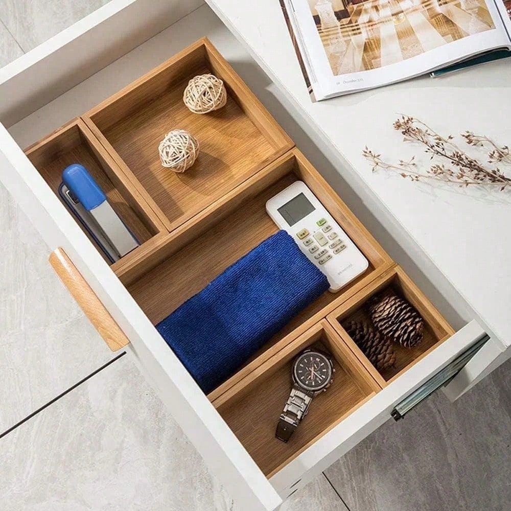 Drawer Organizer Tray - Drawer Organizer With Adjustable Wood 2