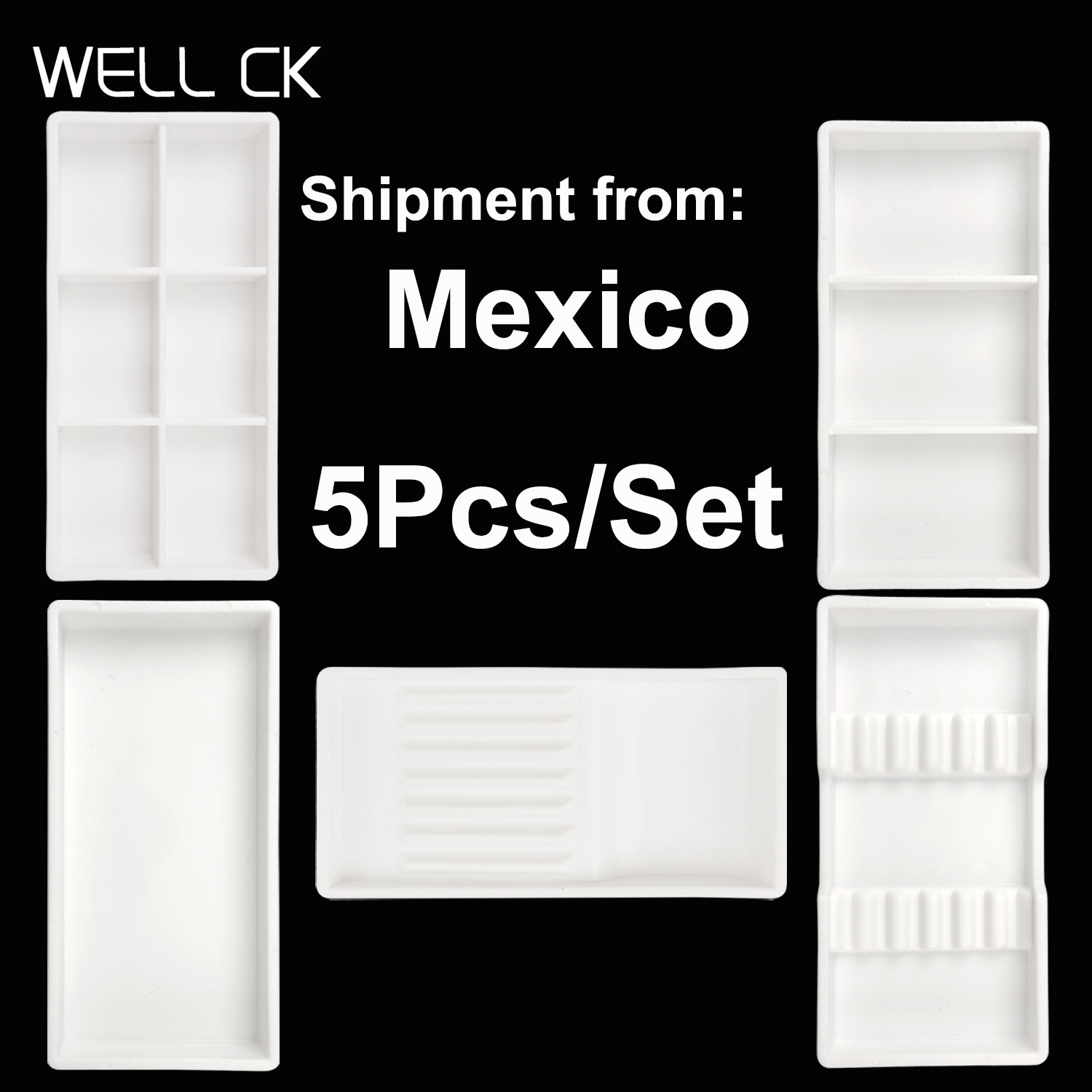 5Pcs/Set Autoclavable Trays Pl - огляд і ціна Drawer Organizer Tray