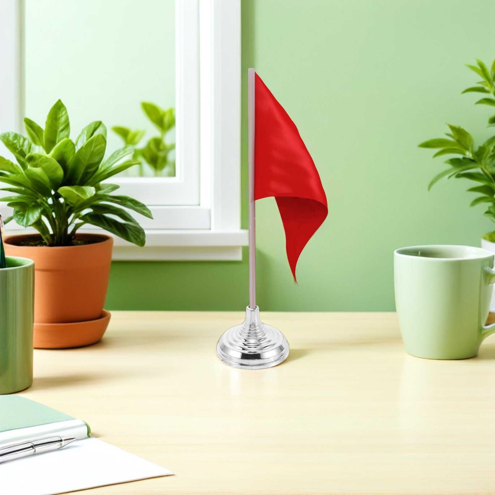 12Pcs Silver Mini Desk Flag St - огляд і ціна Office Furniture And Design
