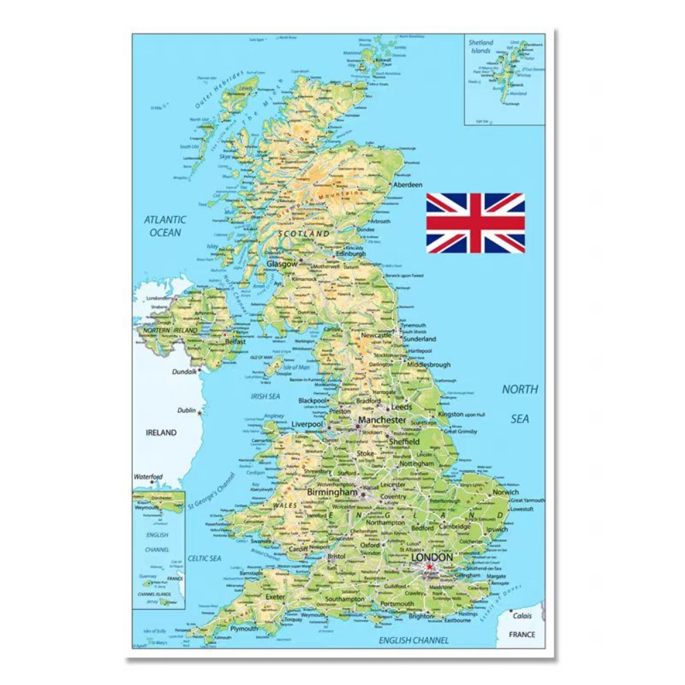Large HD UK Map Posters Prints - огляд і ціна Office Furniture Uk