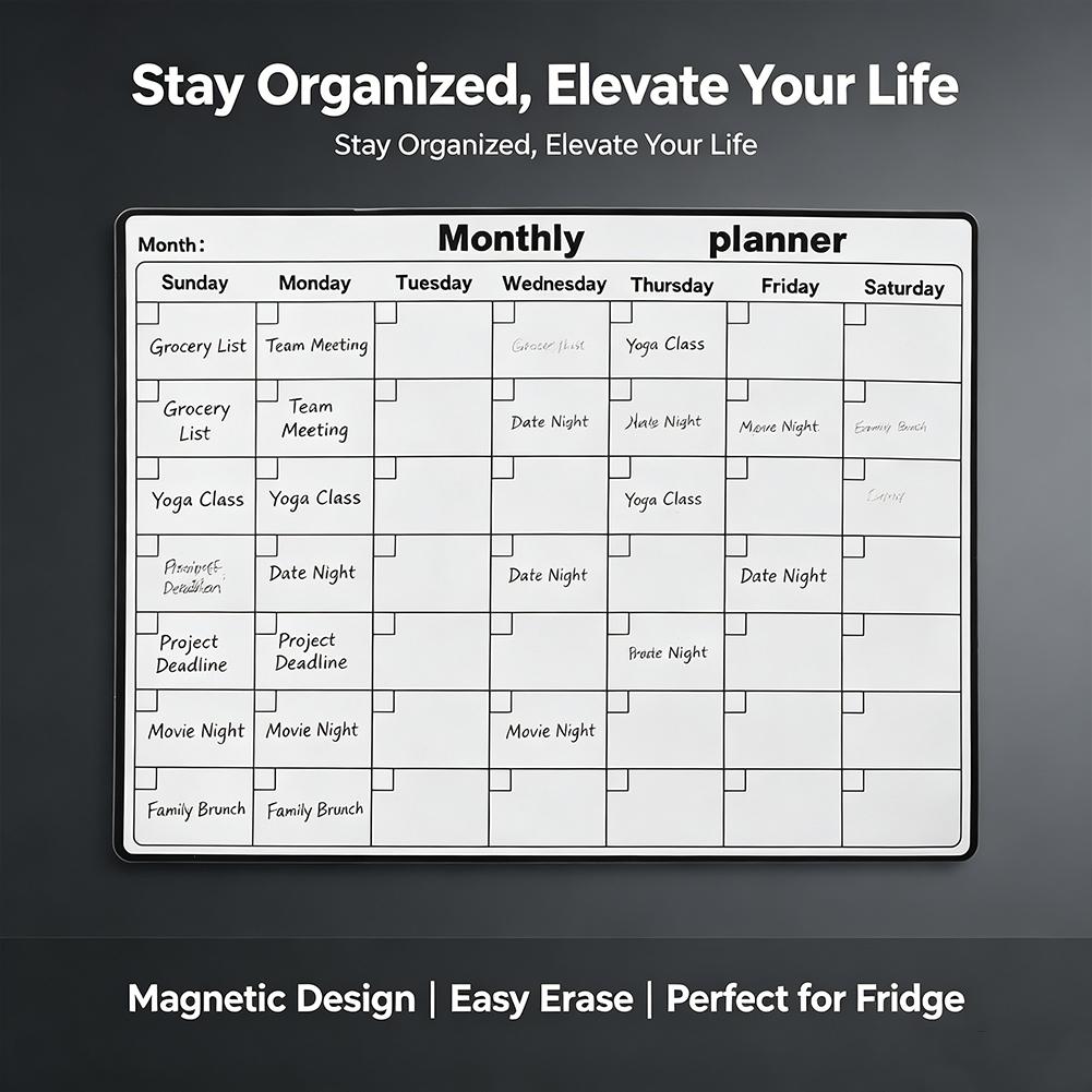 Magnetic Refrigerator Dry Eras - огляд і ціна Magnetic Whiteboard Calendar