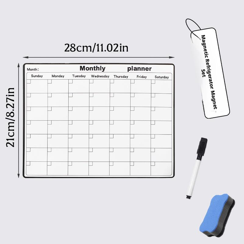 Magnetic Refrigerator Dry Eras - огляд і ціна Magnetic Whiteboard Calendar
