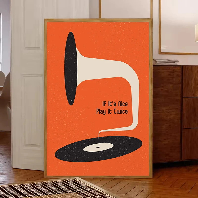 Mid Century Vinyl Record Canva - огляд і ціна Office Furniture And Design