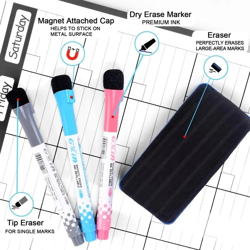 1 Set Magnetic Refrigerator Dr - огляд і ціна Magnetic Whiteboard Calendar