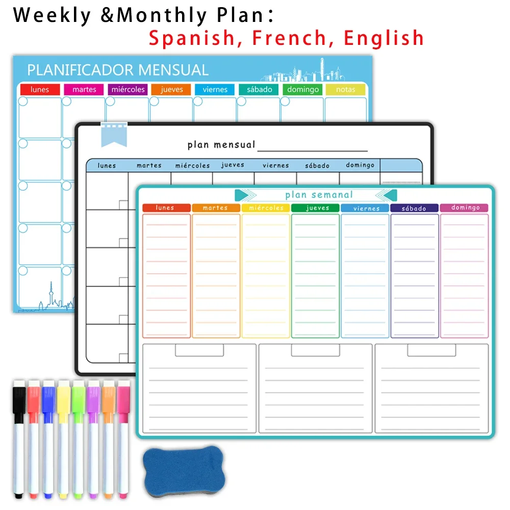 A3 Size Magnetic Weekly &month - огляд і ціна Magnetic Whiteboard Calendar