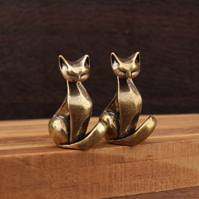Mini Cat Figurines Brass Displ - огляд і ціна Office Furniture And Design