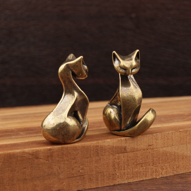 Mini Cat Figurines Brass Displ - огляд і ціна Office Furniture And Design