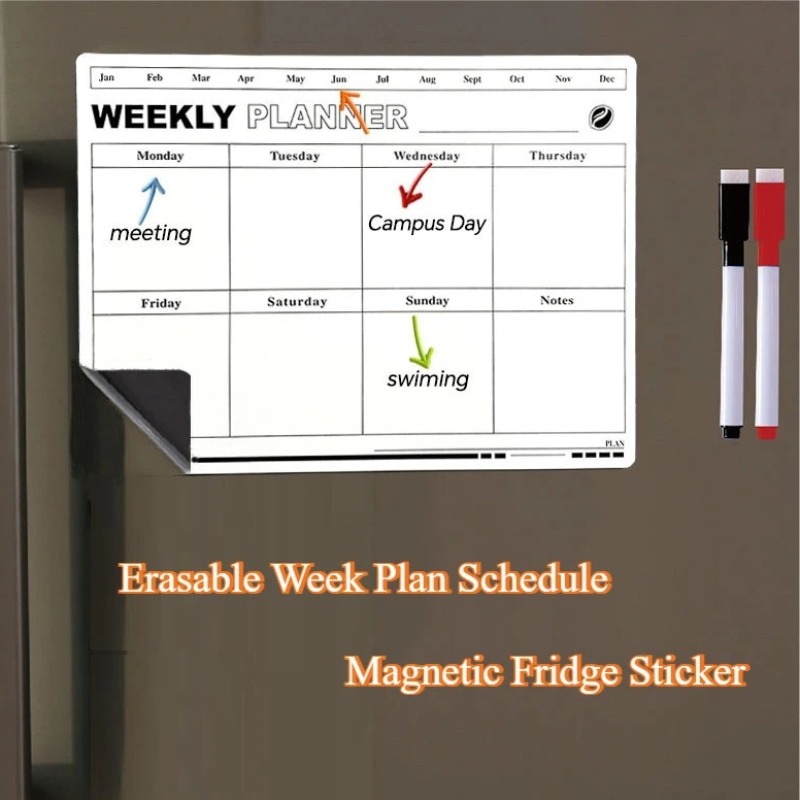 Erasable Week Plan Schedule Ca - огляд і ціна Magnetic Whiteboard Calendar