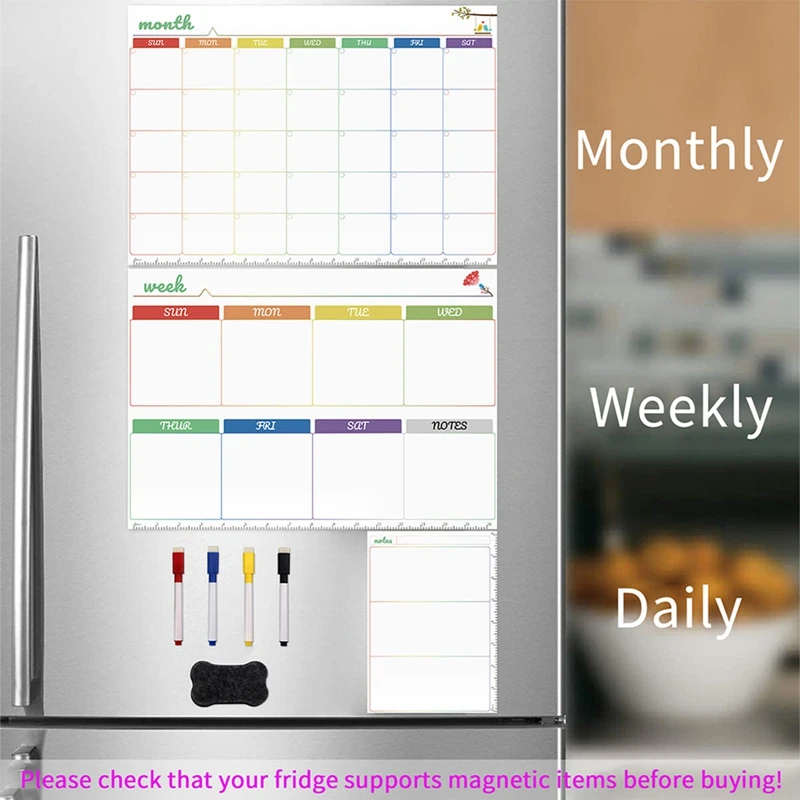 Daily Week Month Plan Magnetic - огляд і ціна Magnetic Whiteboard Calendar
