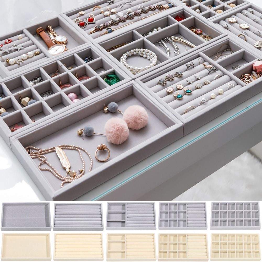 Organizer Box Stackable Velvet - огляд і ціна Drawer Organizer Tray